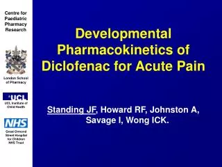 Developmental Pharmacokinetics of Diclofenac for Acute Pain