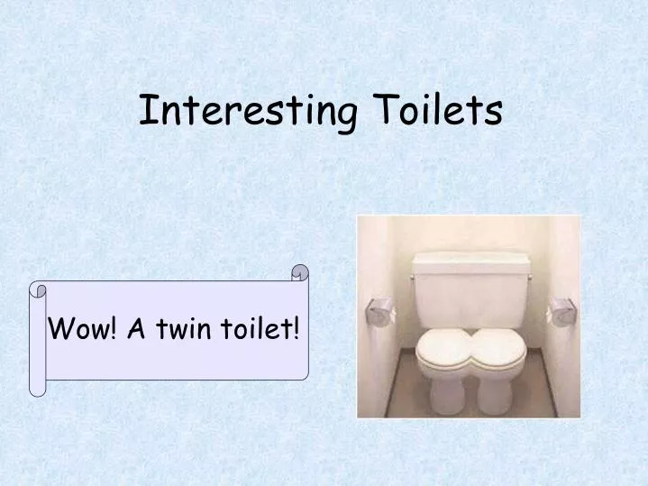interesting toilets