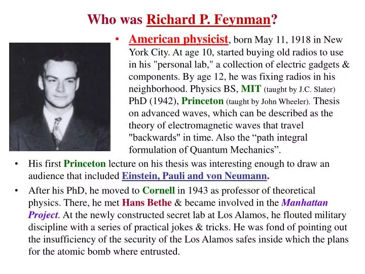 who was richard p feynman