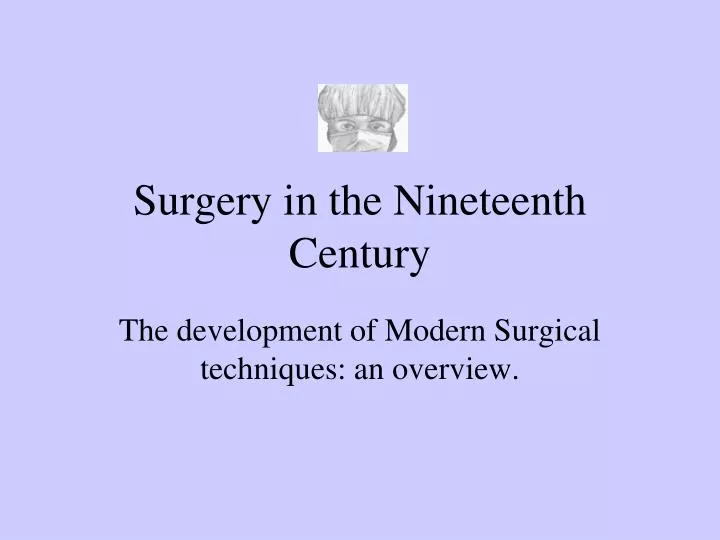 surgery in the nineteenth century