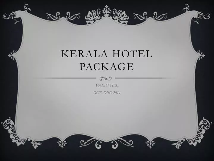 kerala hotel package