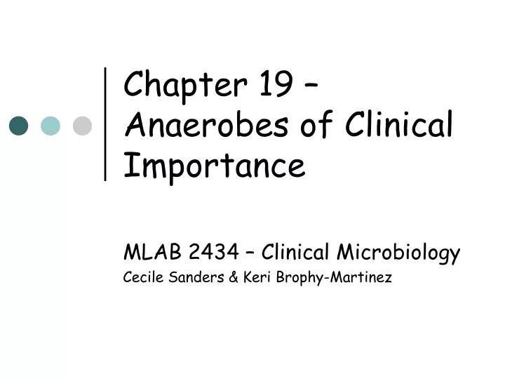 chapter 19 anaerobes of clinical importance