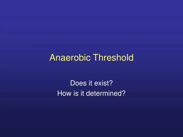 anaerobic threshold