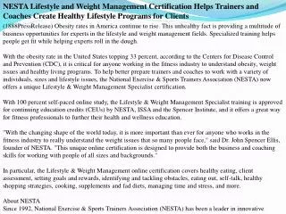 nesta lifestyle and weight management certification helps tr