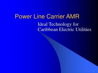 Power Line Carrier AMR