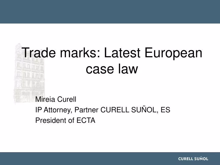 trade marks latest european case law