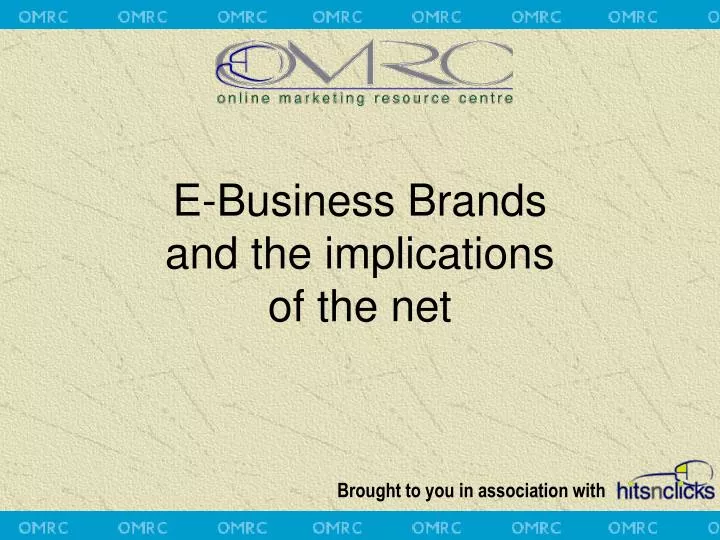 e business brands and the implications of the net