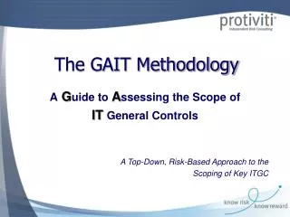 The GAIT Methodology