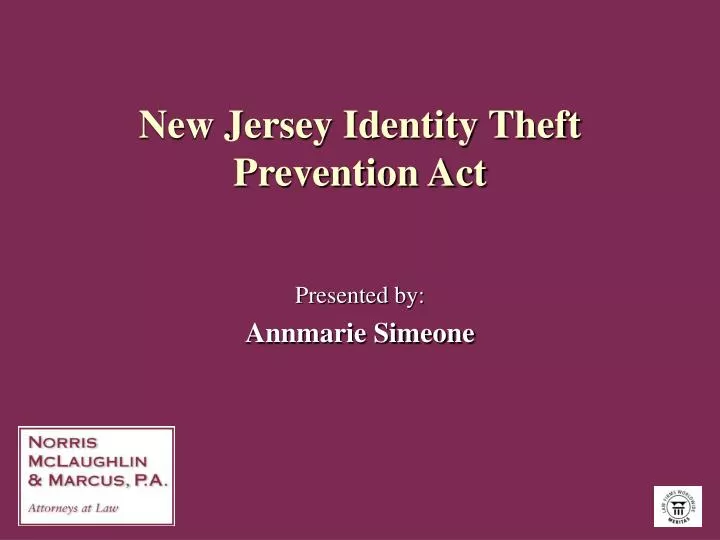 new jersey identity theft prevention act