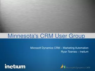 Minnesota's CRM User Group
