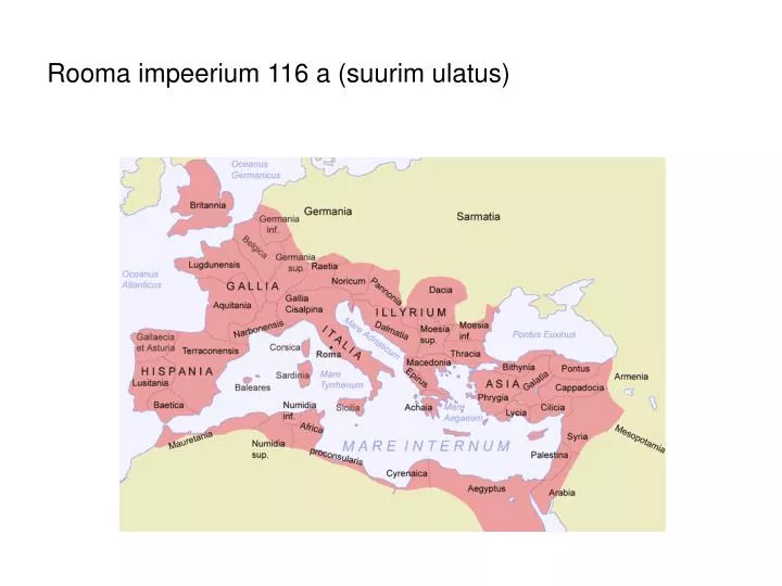 rooma impeerium 116 a suurim ulatus