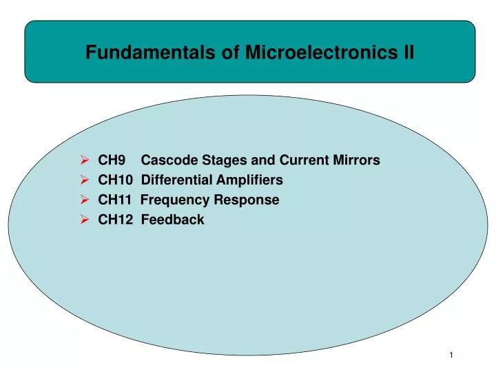fundamentals of microelectronics ii