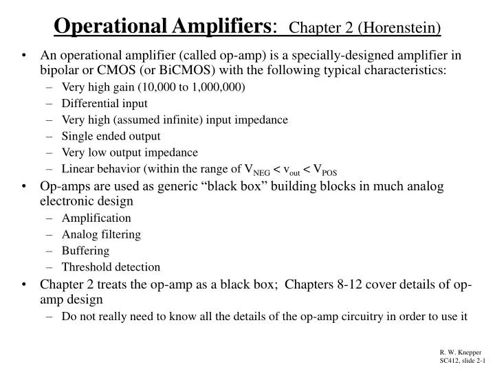 operational amplifiers chapter 2 horenstein