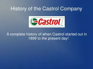 the history of castrol