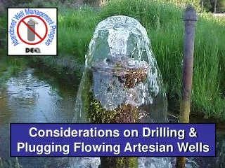 Considerations on Drilling &amp; Plugging Flowing Artesian Wells