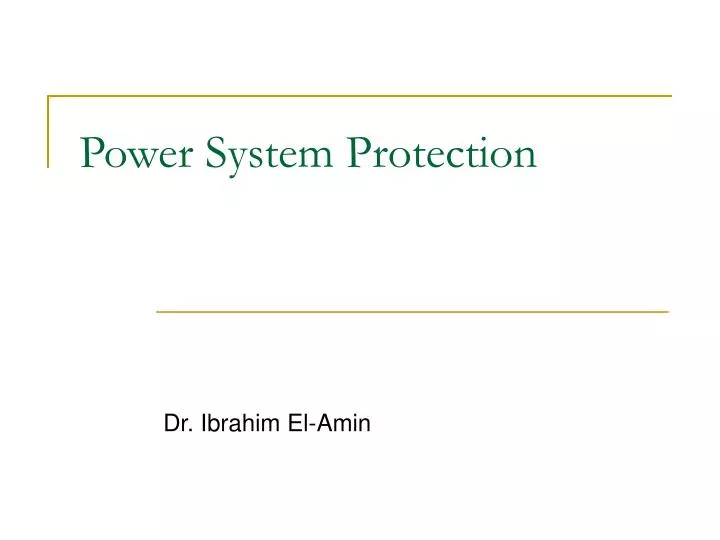 power system protection
