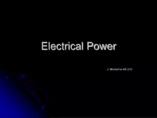 Electrical Power