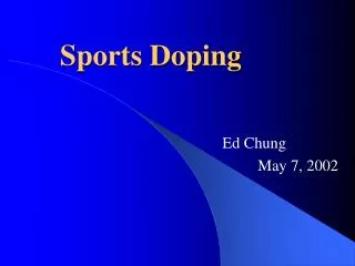 Sports Doping