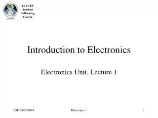 Introduction to Electronics