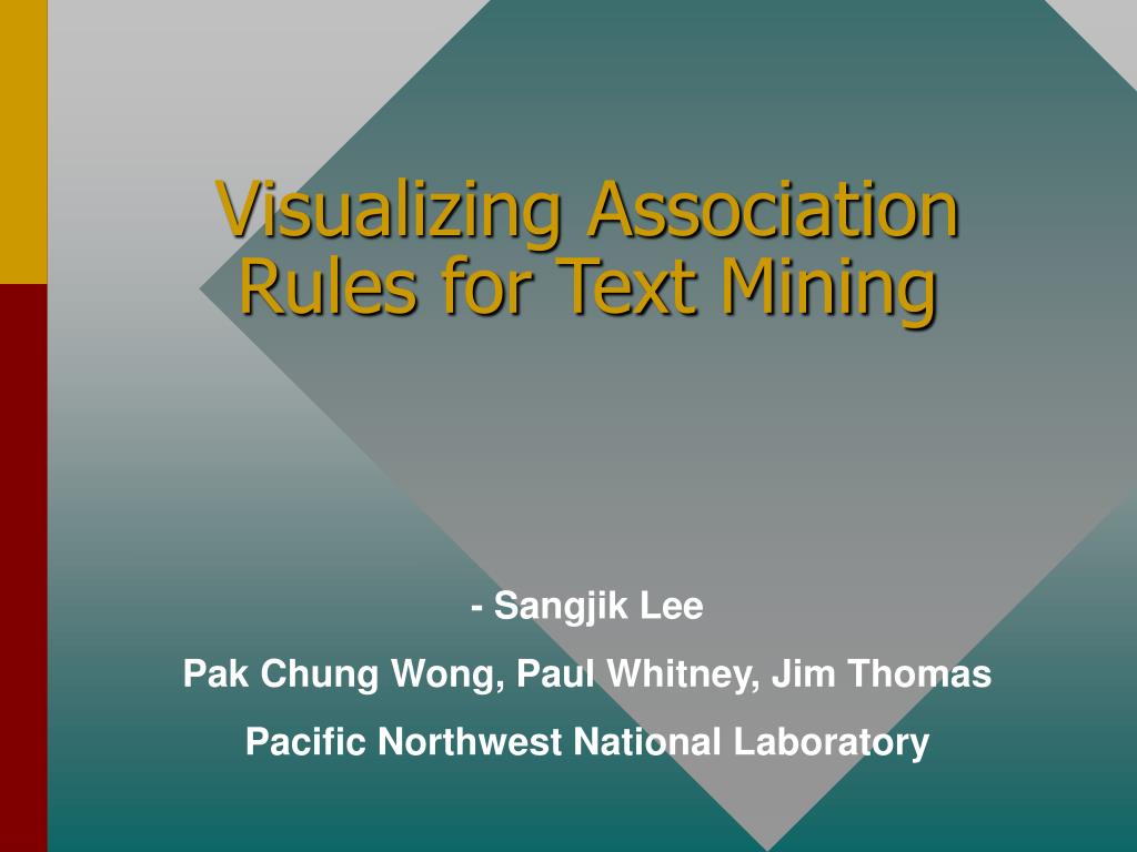 PPT - Visualizing Association Rules for Text Mining PowerPoint ...