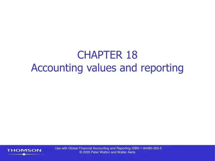 chapter 18 accounting values and reporting