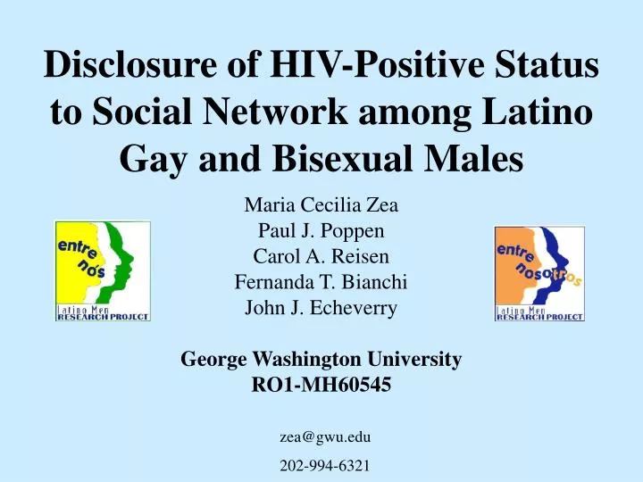 disclosure of hiv positive status to social network among latino gay and bisexual males