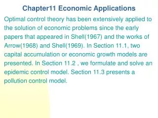 Chapter11 Economic Applications
