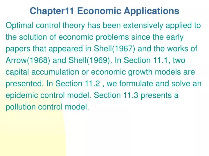 chapter11 economic applications