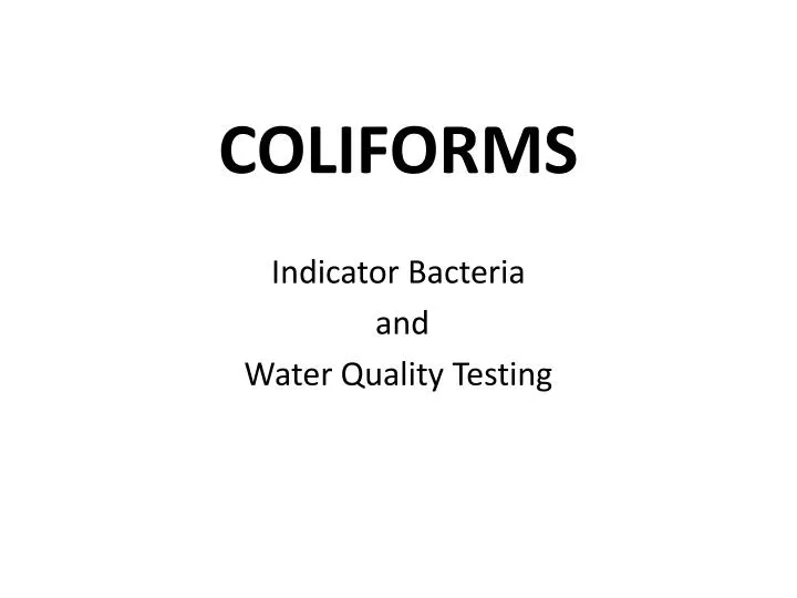 coliforms