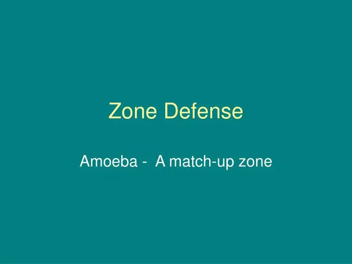 zone defense