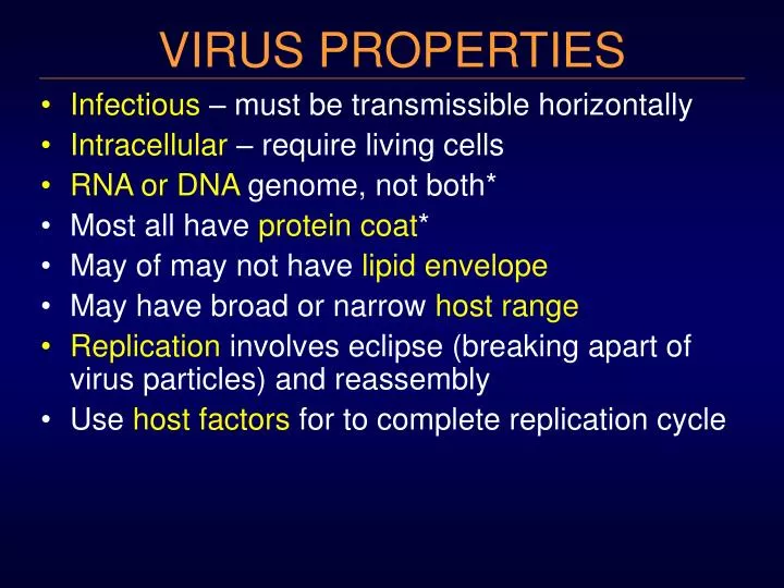 virus properties