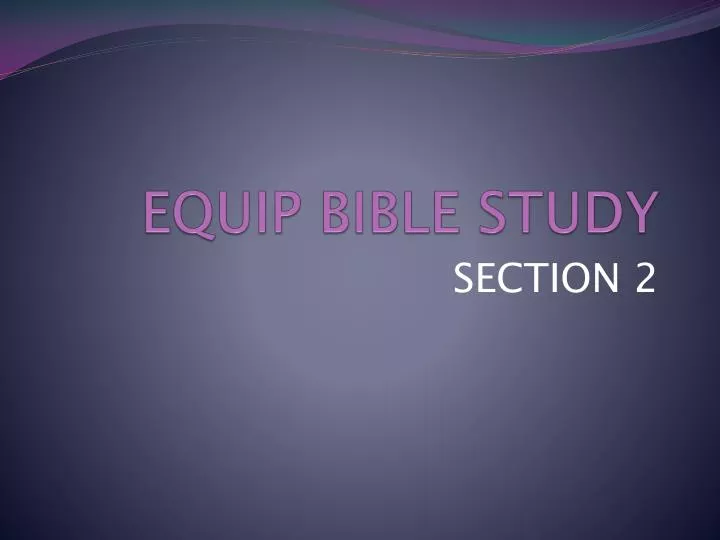 equip bible study