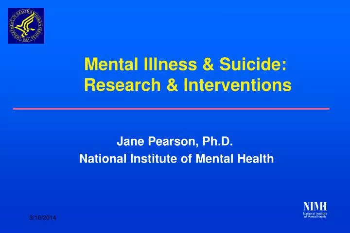 mental illness suicide research interventions
