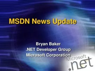 MSDN News Update