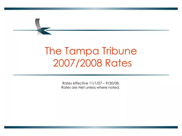the tampa tribune 2007 2008 rates