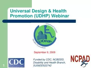 Universal Design &amp; Health Promotion (UDHP) Webinar
