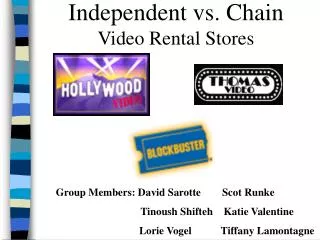 Independent vs. Chain Video Rental Stores