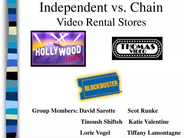 independent vs chain video rental stores