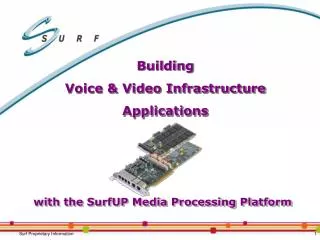 Building Voice &amp; Video Infrastructure Applications