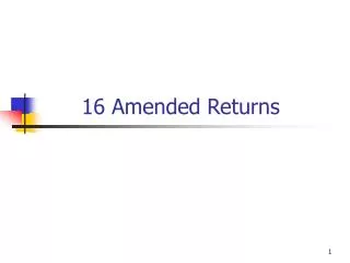 16 Amended Returns