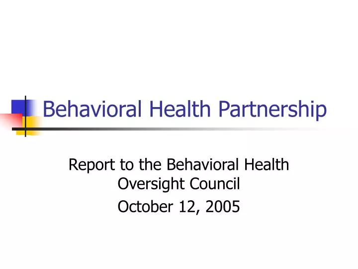 behavioral health partnership