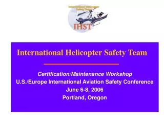 International Helicopter Safety Team