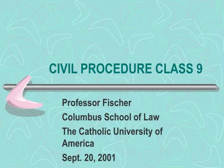 civil procedure class 9