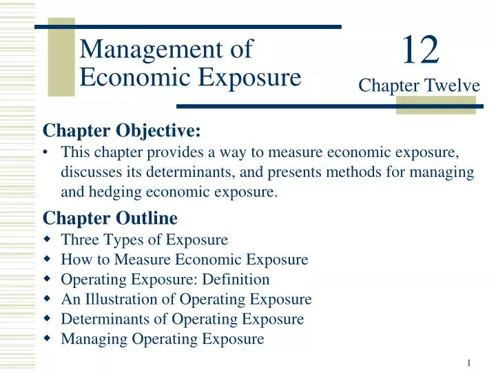 management of economic exposure