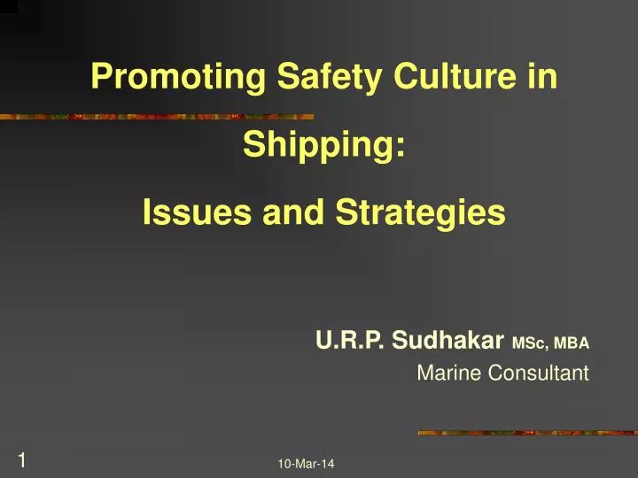 promoting safety culture in shipping issues and strategies