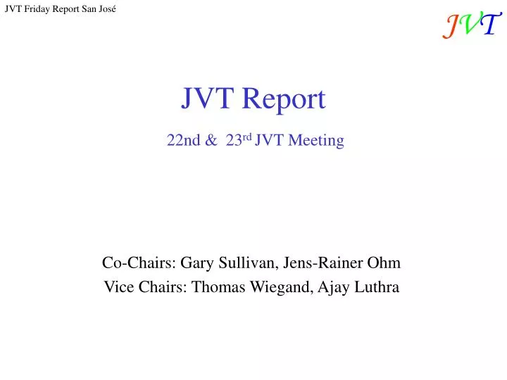 jvt report 22nd 23 rd jvt meeting