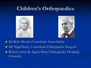 Children’s Orthopaedics