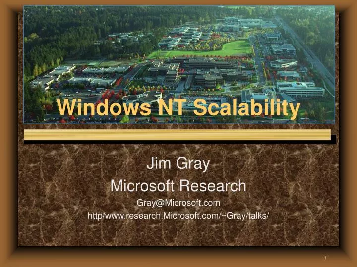windows nt scalability