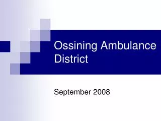 Ossining Ambulance District
