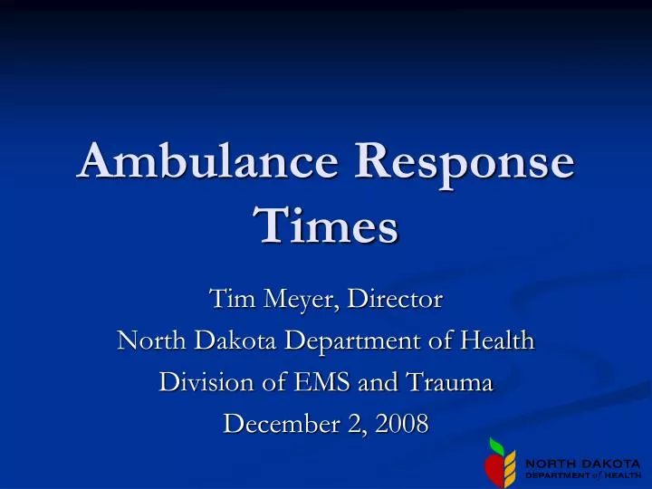 ambulance response times